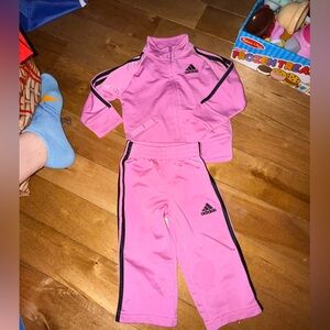 Adidas Pink Shorts with Black Accents